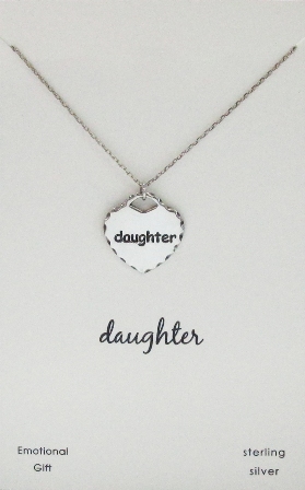 Daughter silver pendant